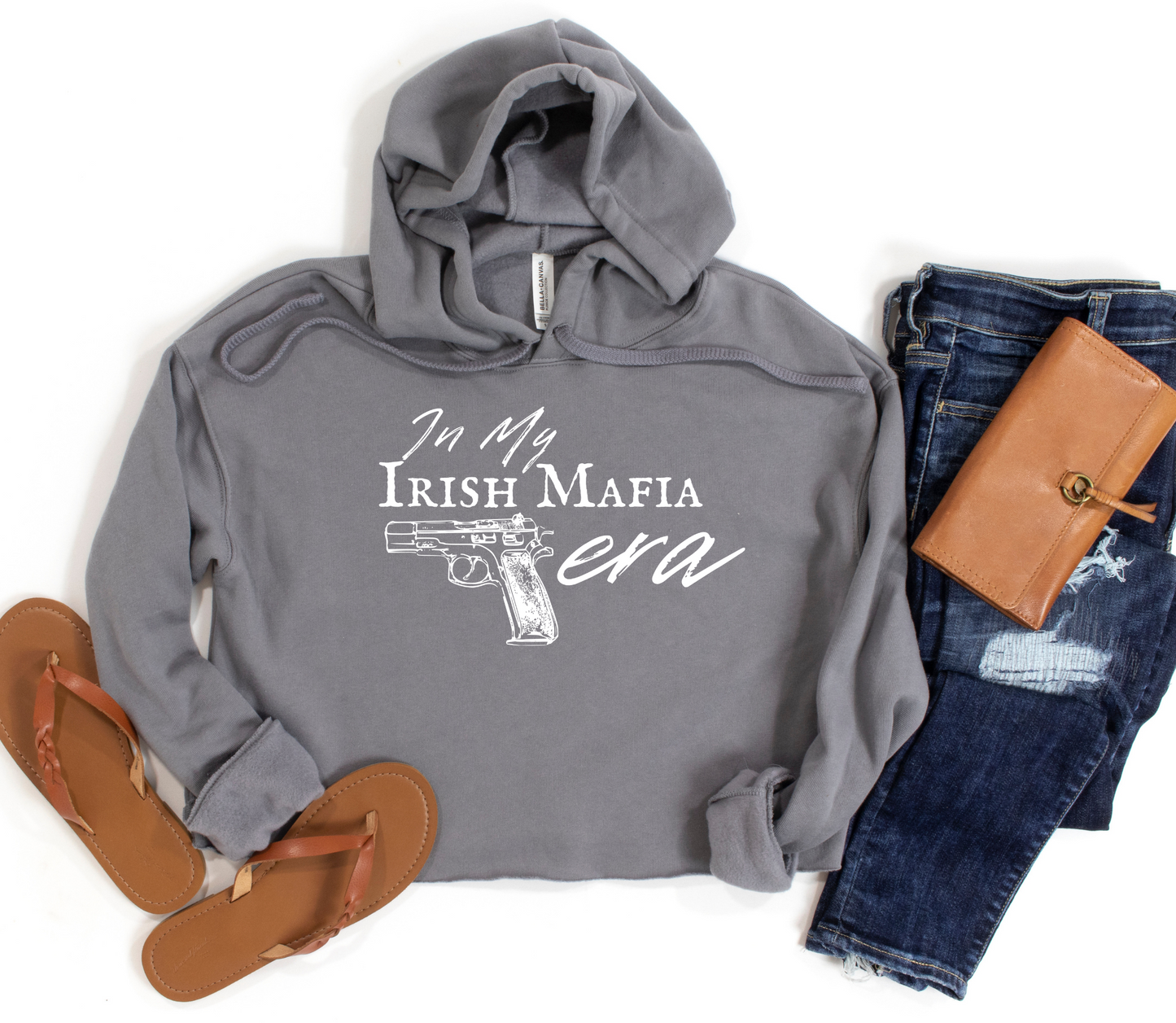 In my Irish Mafia Era Crop Hoodie - Gifts for Book Lovers