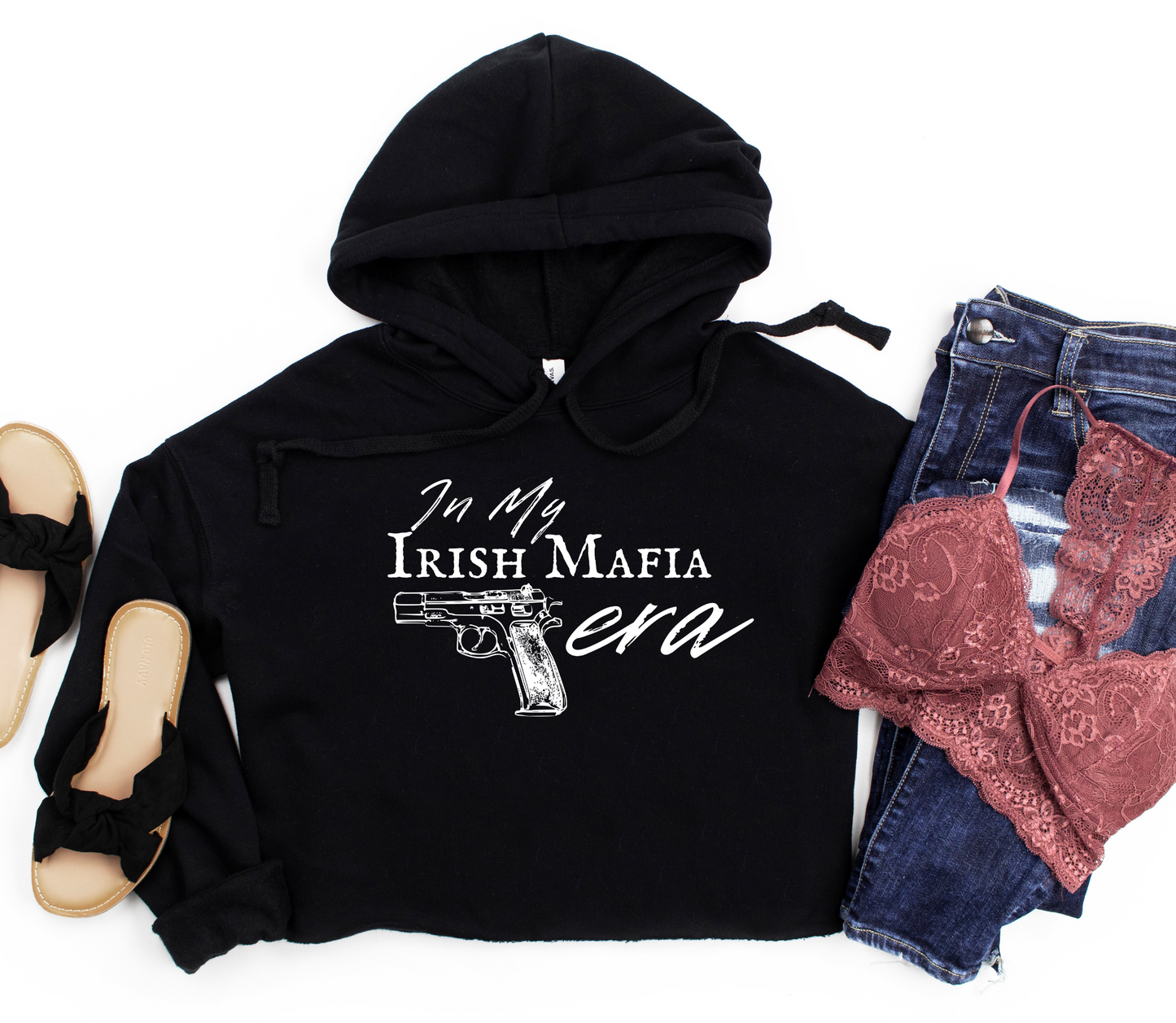 In my Irish Mafia Era Crop Hoodie - Gifts for Book Lovers